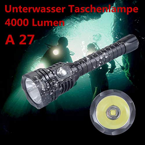 Preisvergleich Produktbild Unterwasser Taschenlampe XHP70.2 - huichang 4000 Lumen Unterwasser 100m wasserdicht Submarine Licht 3 Modi (A27)