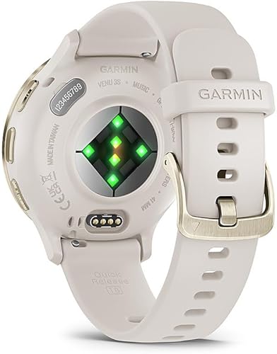 Miniatura 5 de Garmin 010-02785-03 Venu 3S Health Fitness GPS Smartwatch Bisel de acero dorado con caja rosa polvo 1.614 in paquete con 2 años CPS Paquete de