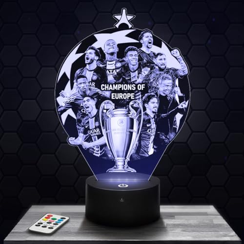 Lampe de chevet Veilleuse Tactile Champions League Joueur de Foot Football Décoration Idée Cadeau...
