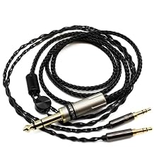 كابل بديل Youkamoo متوافق مع سماعات الرأس Hifiman Sundara وAnanda وArya وHE400SE وHE4XX وHE-400i، كابل مضفر متوازن مكون من 8 أنوية، مقاس 1/4 بوصة 6.35 مم إلى 3.5 مم ذكر مزدوج 4 أقدام و1.22 متر