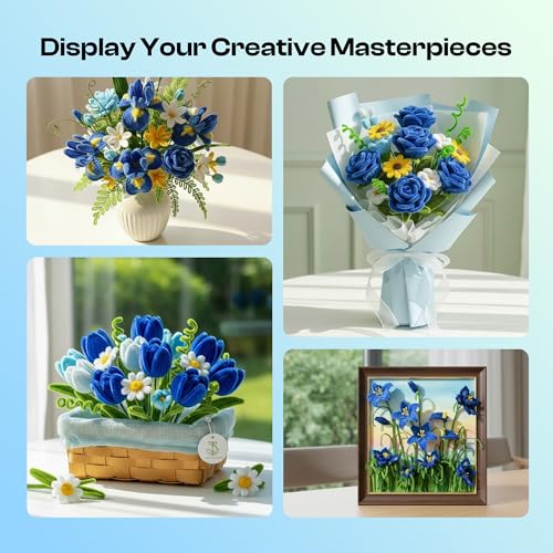 Image of Caydo 200PCS Royal Blue Pipe Cleaners, Chenille Stems for Crafts
