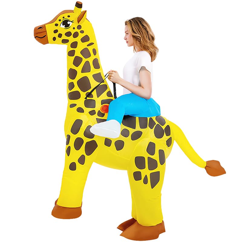 Costume girafe gonflable confortable pour rester libre de bouger - 3