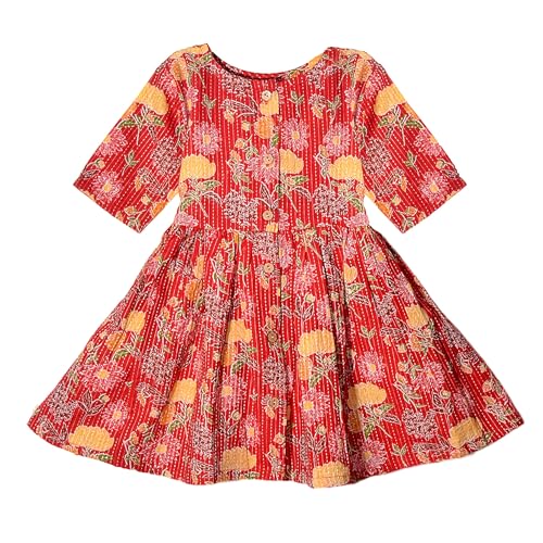 Image of Chandrakala Kids Kurti Pant Co-ord Set for Girls Ethnic Wear (KG119-P)