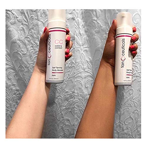 Tanceuticals Self Tanning Mousse - Healthy Ingredients and Fresh Coconut Scent Gives Instant, Long-Lasting Sunless Tan - Self Tanner in Dark Shade - 6.7 oz