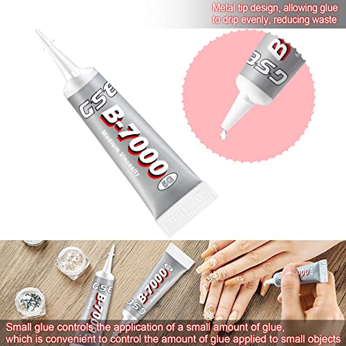 B7000 Glue Clear Adhesive Jewelry Bead B-7000 Glue For Jewelry Rhinestone Diy Cell Phone Repair Clothes Glass Metal Stone Beads Wooden Small Part Item(5Ml, 40 Pcs) #TOP1
