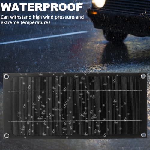 KTZCTPCA Solar Panel Kit, 12V 30W Polycrystalline Silicon Waterproof Solar Powered Charger, Portable Solar Trickle Charger Solar Panel Battery Charger, Silicon Solar Panel Charging Kit for Car RV Boat