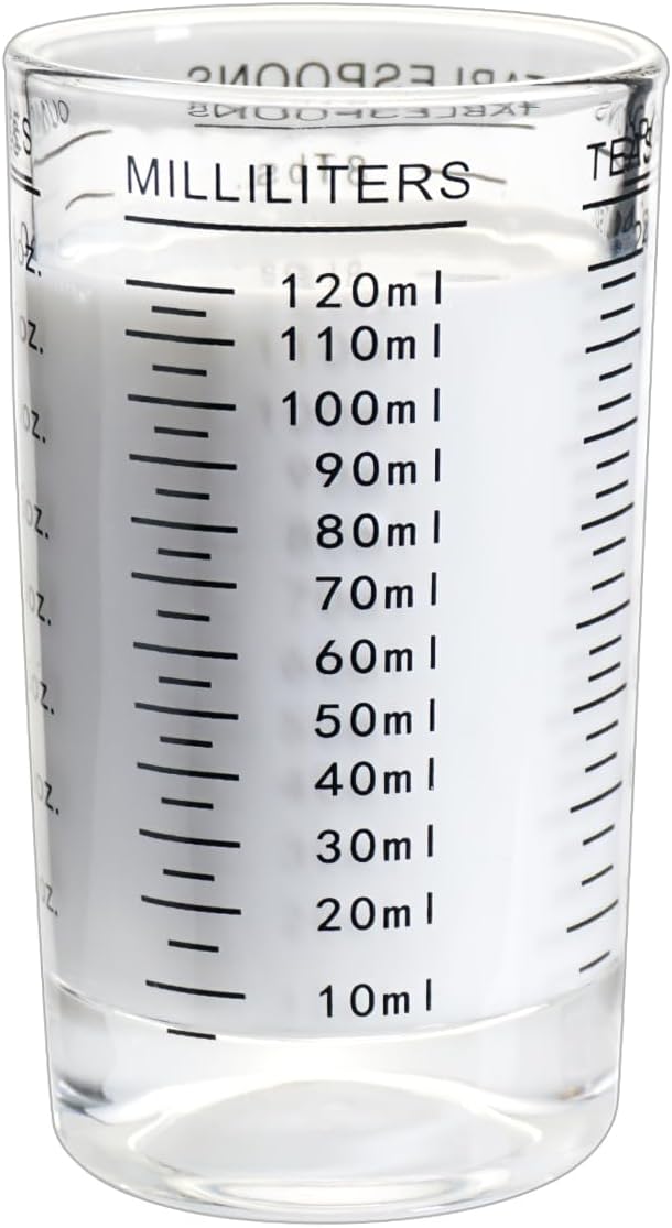Measuring Cup 4 Ounce/120ML Shot Glass Liquid Heavy High Espresso Glass Cup Black