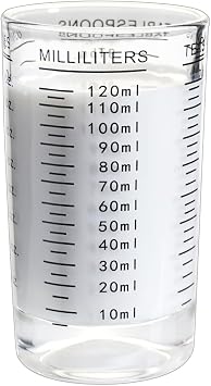 Measuring Cup 4 Ounce/120ML Shot Glass Liquid Heavy High Espresso Glass Cup Black