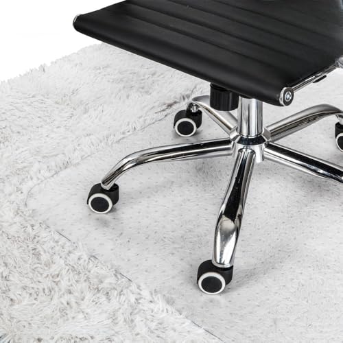 Winado Anti-Slip 36\"x48\" Office Chair Mat for Low Pile Carpets, Heavy Duty Easy Glide Rolling Plastic Floor Mat Fits Gaming or Work Chairs, Home & Office Use