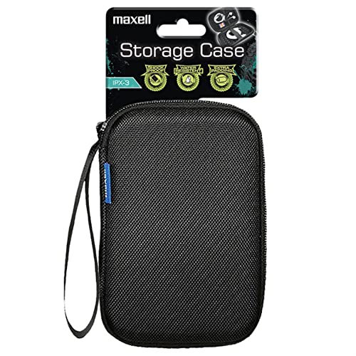Image of Maxell Mobile Storage Case, Small (195515) | Hard case keeps accessories safe from damage - full zipper enclosure, portable design for cables & connectors