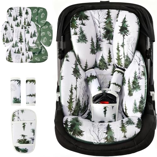 Image of Infant Car Seat Insert for Newborn，Preemie Newborn Infant Insert, Newborn Car Seat Insert Head Body Support for Stroller, Baby Swing, Rocker, Bouncer, Bassinet, 2-in-1 Reversible