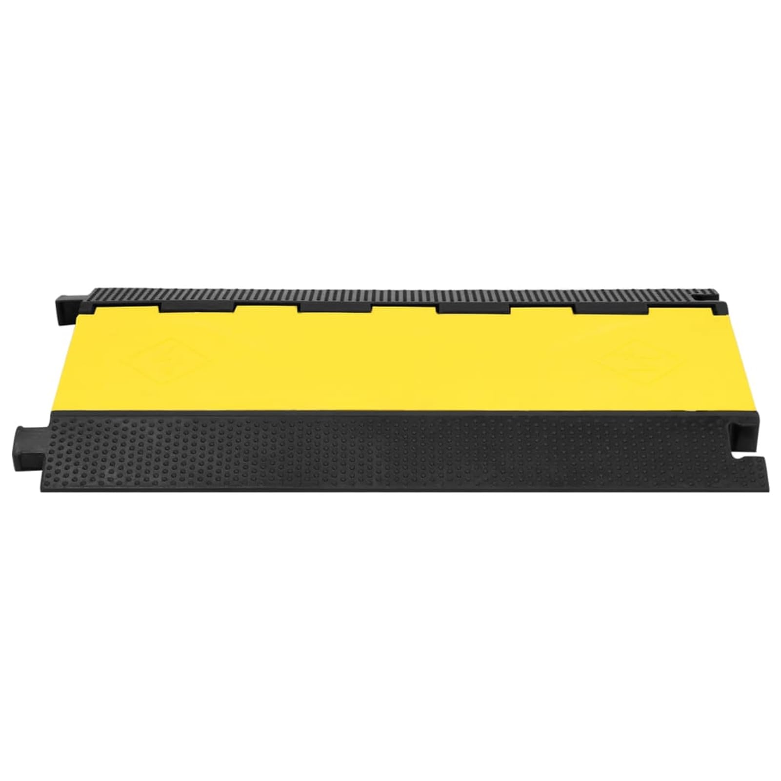 LAPOOH Rampa de protección de Cable 5 Canales 90 cm Goma, Pasacables Suelo, Canaleta Cables Suelo, Burlete Puerta Garaje, Canaletas para Cableado