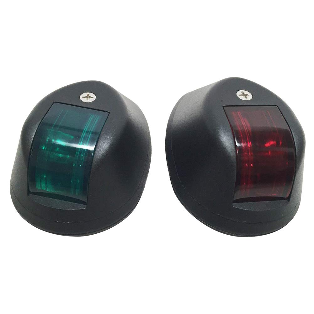 SIKUAI 1 paio di luci di navigazione a LED per barche in plastica da 91 * 59 * 35 mm, nere per barche da pesca veloci da pontone da turismo