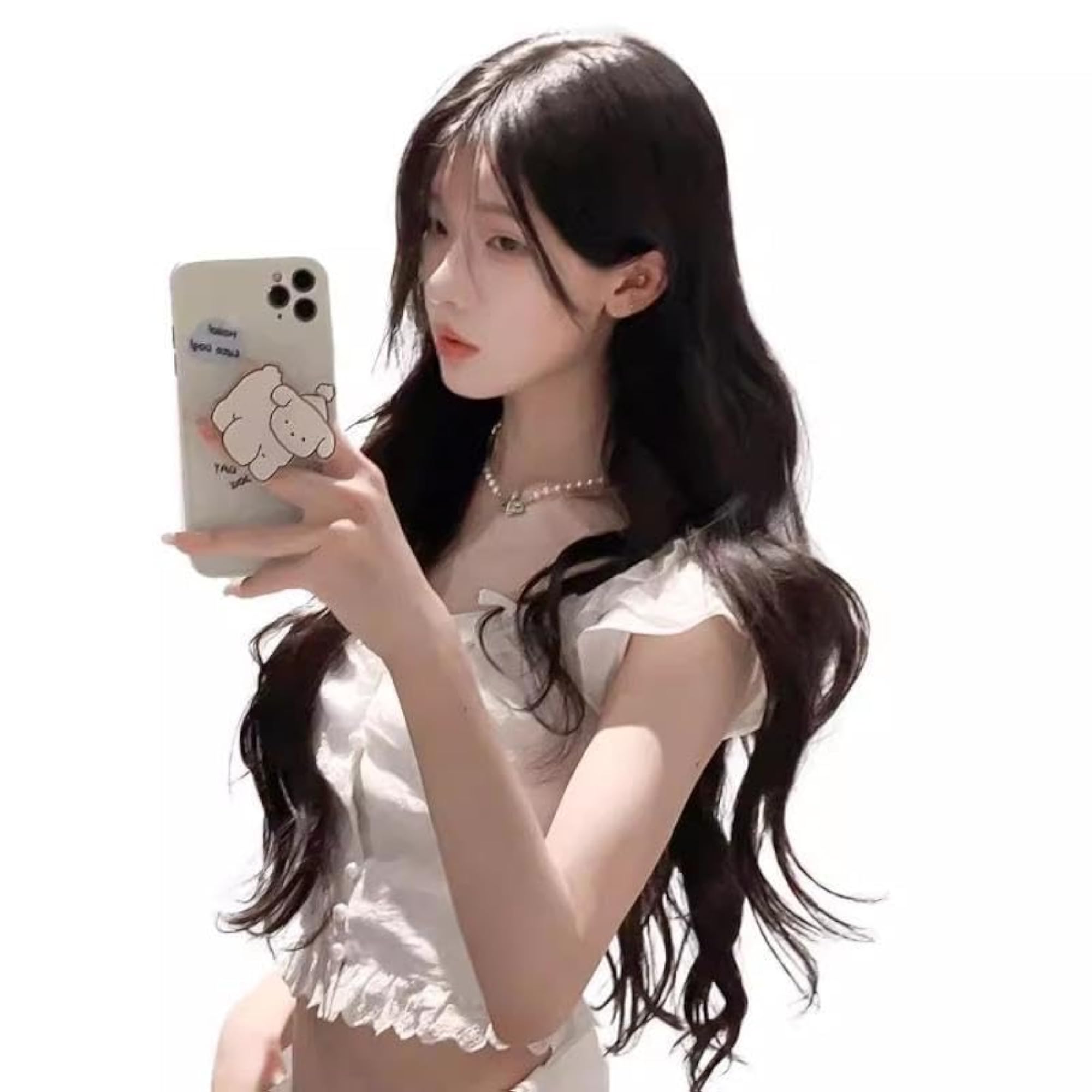 Hair Piece Dark Brown Large Wave Medium Part