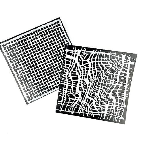 The Crafters Workshop Stencils, Reusable for Crafts, Art, Greeting Cards, Paint or Mixed Media, 2 Pk, 6