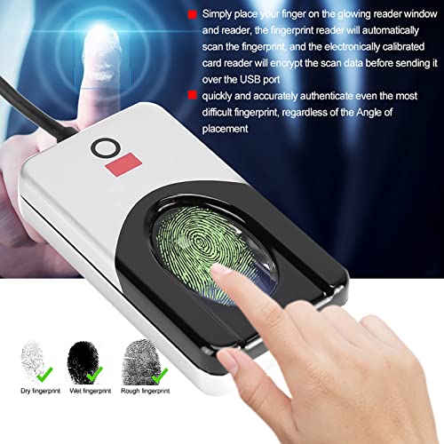 Coletor de impressões digitais USB, leitor de impressão digital digitaliza automaticamente criptogra