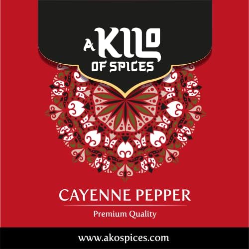 A Kilo of Spices | Cayenne Pepper Powder 3 KG | Hottest Pepper | All Purpose Seasoning | Ground Cayenne Chilli Powder | Taco Seasoning | Red Cayenne Spice | Premium Quality | Vegan Cayenne Pepper