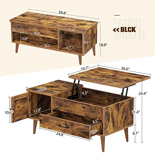 Rolanstar-Lift-Top-Coffee-Table-with-Drawer-Hidden-and-Open-Compartment-394-Living-Room-Tables-with-Barn-Door-Rustic-Brown-Coffee-Table-with-Lift-Top-and-Wooden-Legs-for-Home-Office