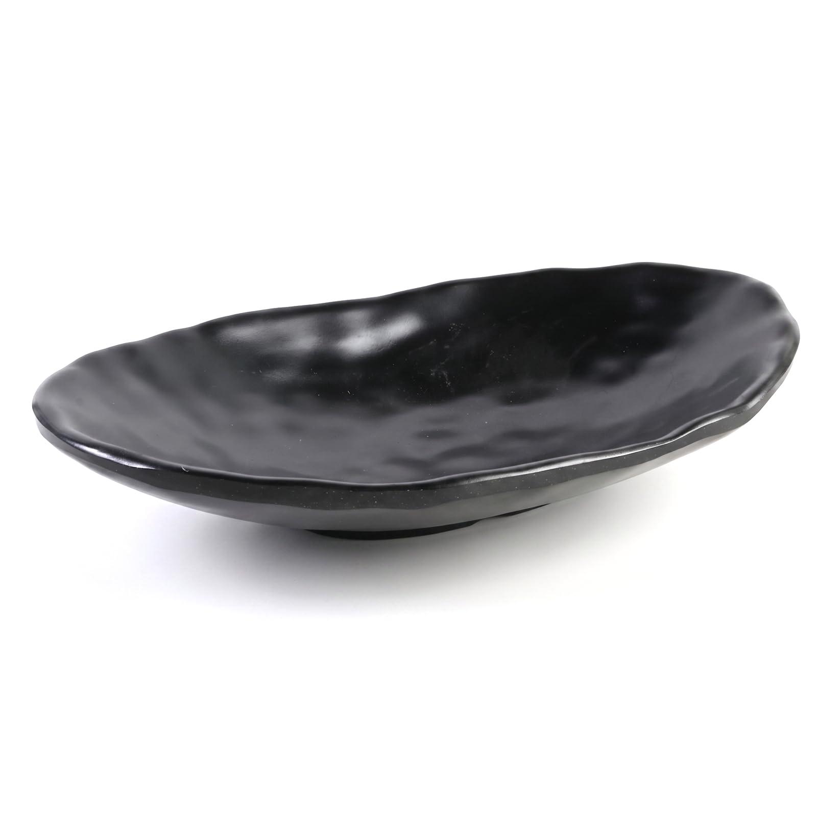 Bandeja Ovalada Negra, Bandeja para Llaves, Bandejas Central Negra para Joyas, Organizador de Llaves para la Entrada, para el Pasillo, Joyas, Monedas.