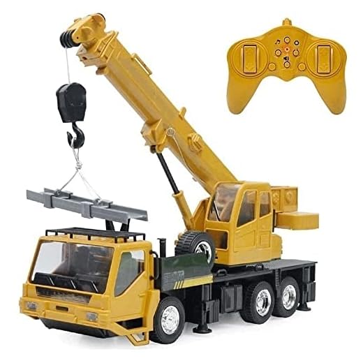 UimimiU RC Engineering Truck Elektrisk fjärrkontroll Kranmodell Leksak Barn Hobbyleksaker Byggfordon Med Automatisk Demonstration Trådlös släp RC Gaffeltruck För Pojkar/Flickor Presenter