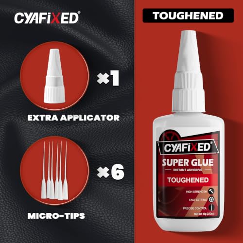Image of Toughened Super CA Glue 2 oz, Instant Cyanoacrylate Adhesive for Rubber