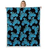 Moto De Cross Mantas De Siesta Mantas Peluche Cómoda Plaid para Sala De Estar Mascota Hombre 150x200cm