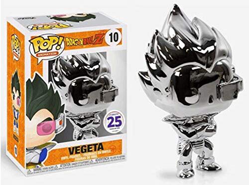 Dragon Ball Z Vegeta Silver Chrome Pop Vinyl Figure Funimation's 25th Anniversary Exclusive