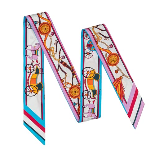 100% Mulberry Silk Scarf for Women Neck, Handbags,Bags, Purse, Hair Head Ribbon Skinny Scarf Silk Headband Scarf