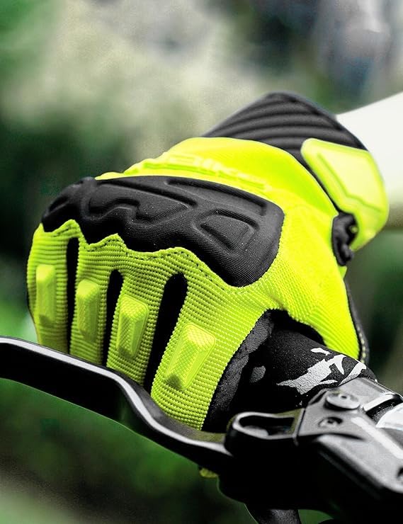 Image of INBIKE Mountain Bike Gloves for Men Knuckle Guard Padded Cycling Gloves | 5mm Shock-Absorbing Palm Padding, MTB, Motocross, Road Cycling, Dirt Biking, Touchscreen Fingers, Anti-Slip Palm