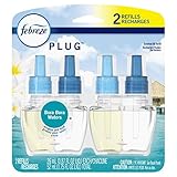 Febreze Odor-Eliminating Fade Defy Plug Air Freshener Refill, Bora Bora, (2) .87 fl. oz. Oil Refills