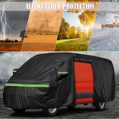 Image of Federedevo Waterproof Full Van Cover for Ram ProMaster High Roof 264 inch L | Fits 159 inch WB Extended Van, 264x84x100in, Waterproof All Weather Shield