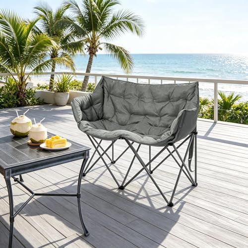 Chaise de jardin résistante vutizal avec structure robuste en acier pour extérieur - 3