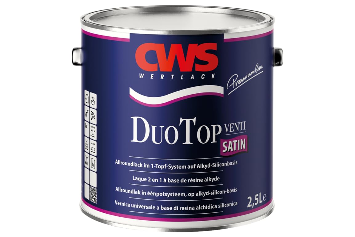 CWS CD Color Duo Top Satin, weiss, 2,5 L Seidenglänzender 