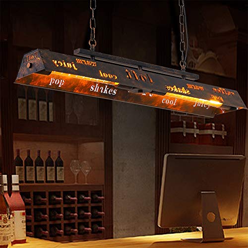 Metall Pendellampe Retro Pendelleuchte Vintage Hängelampe Eisen-Stil Hängeleuchte Industrial E27 Leuchtmittel Geeignet Für Wohzimmer Esstisch Küche Esszimmer Restaurant Keller Bar(Keine Glühbirne)
