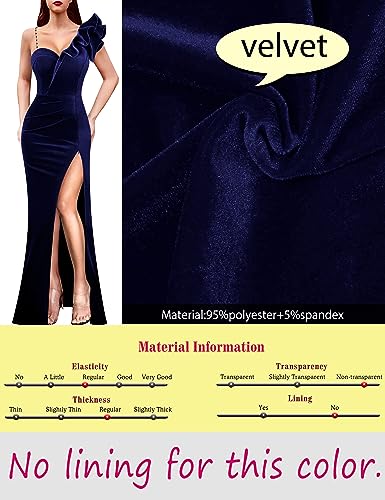 Image of VFSHOW Womens Ruffle One Shoulder Formal Prom Gala Maxi Dress Evening Gown