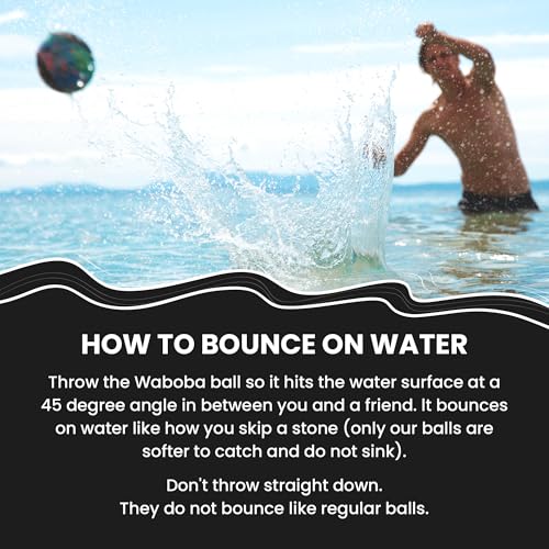 Waboba Pro Water Bouncing Ball - Wasserfestes Strandspielzeug, Poolspiele für Kinder & Erwachsene, Outdoor-Spaß - Abstract Art (6,6 cm)
