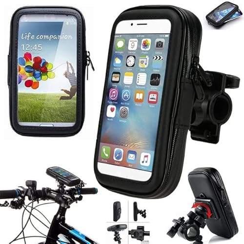 DIGITAL VANGUARD DISCOVERING POSSIBILITIES Dv Bike Phone Holder Waterproof Bicycle Mobile Phone Mount Cycle Handlebar Bag 360° Rotation Two Sizes 5.5 inches 6.3 inches (Medium 5.5 Inches)