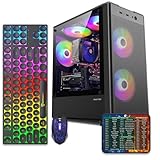 Prebuilt Gaming PC Desktop Computer,Intel Core i7 Desktop,Operating at A Frequency of 3.4-3.9 GHz,RX590 Graphics Card with 8GB GDDR5 Video Memory,16GB RAM, 512GB SSD,WiFi 5.0,RGB Fan x5