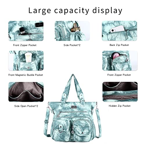 Image of Angelkiss Purses Handbags for Women PU Tote Satchel Bags for Women Pockets Shoulder Bags | PU