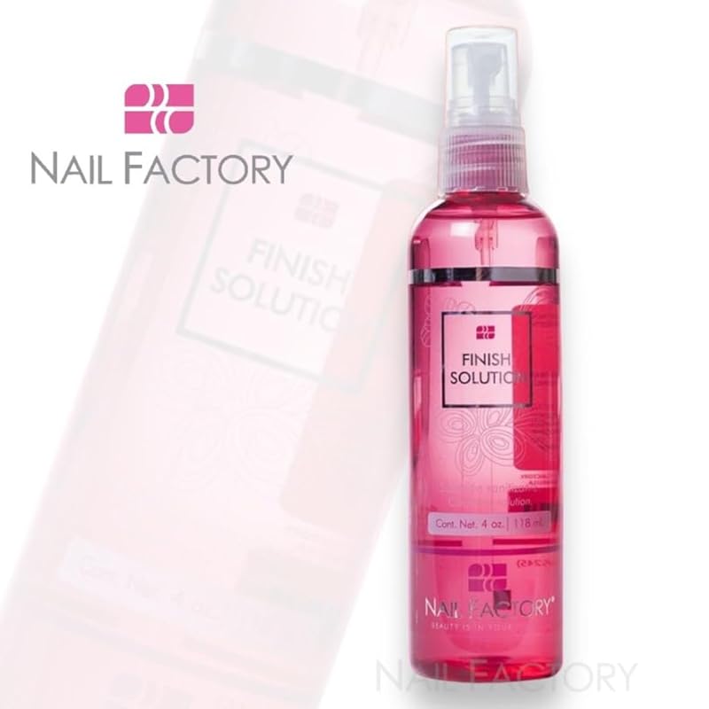 Nail Factory Finish Solution 8 fl oz Sanitizer and Cleaner for Gel Nails