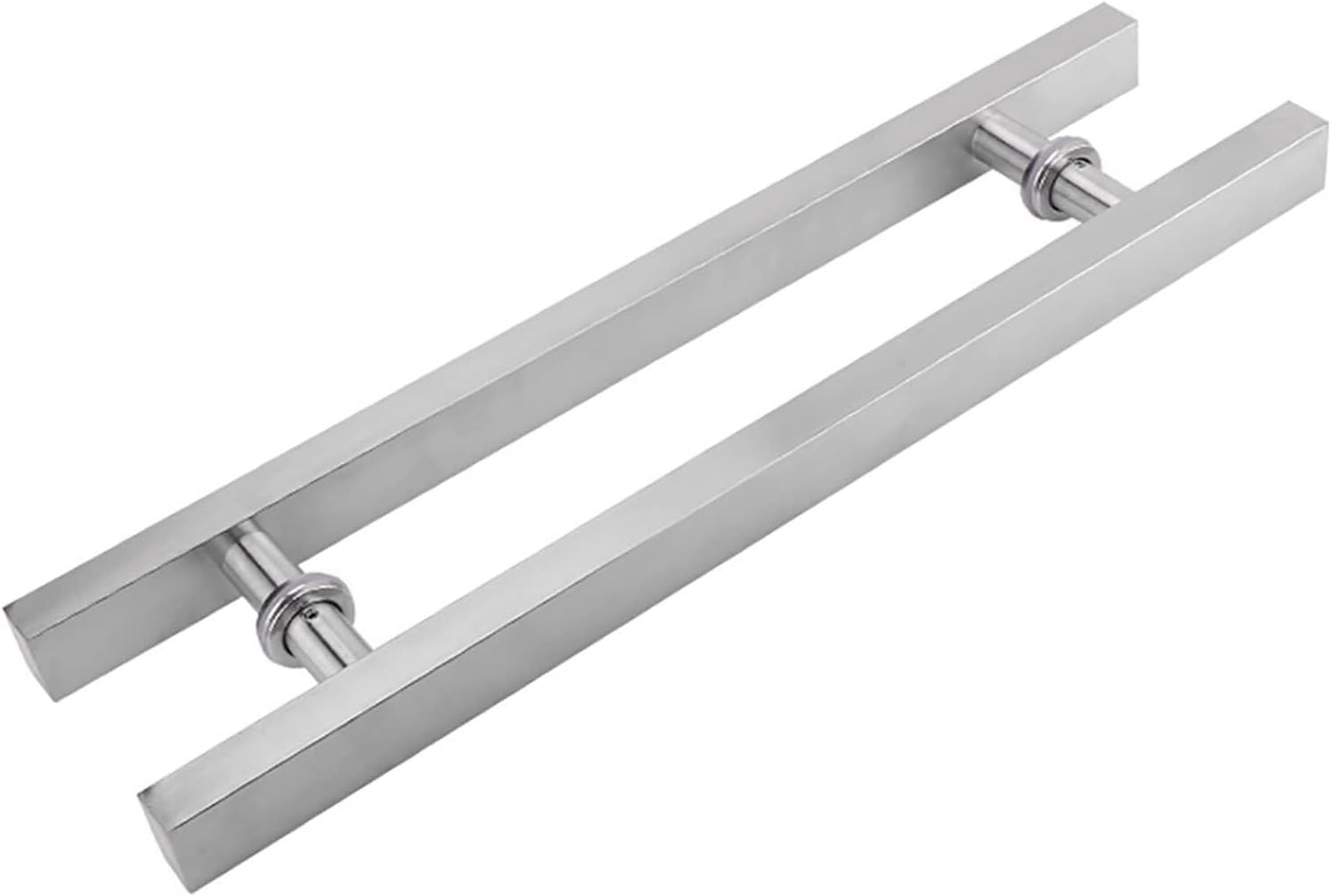 Gate Hardware Brushed Silver Thick Stainless Steel Square Tube Store Office Glass Door Push-Pull Handle Sliding 8 Sizes (Size : 1000x800mm)