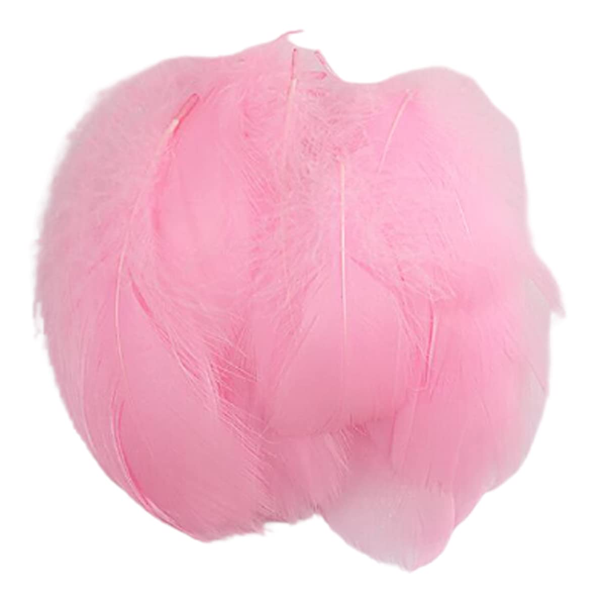Wepetyo 300 Pcs Feathers Crafts for DIY Craft,Goose Feathers Bulk,Feathers For Crafts For Wedding Home Party Decorations(pink)