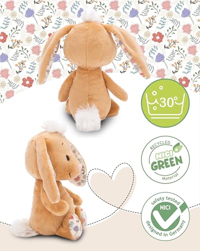 NICI Kuscheltier Hase Hellbraun 20cm - Stofftier aus weichem Plüsch, niedliches Plüschtier zum Kuscheln und Spielen, für Kinder & Erwachsene, tolle Geschenkidee - 61459