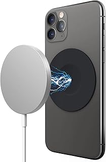 elago Magnetic Guide Sticker Compatible with MagSafe Charger, Compatible with Wirelessly Charging iPhones and Compatible with Wirelessly Charging Galaxy Phones [Black]