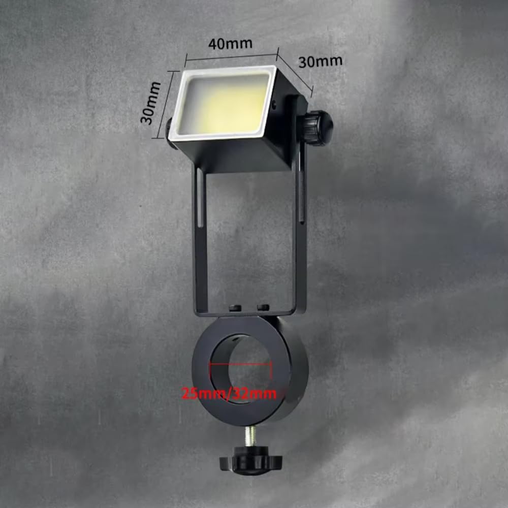 Mikroskopowe Regulowane Boczne Źródło Światła LED, Ściemnialna Kwadratowa Lampa Oświetlająca 60 Diodek LED do Mikroskopu Przemysłowego Stereoskopowego (32MM)