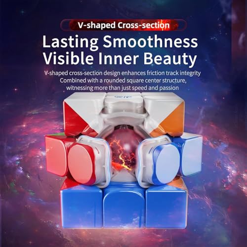 XMDCuber Moyu Weilong WR M V10 Magnetic Speed Cube 3x3, for Competition Weilong WRM Magic Cube 3x3x3 Stickerless 2024 Version