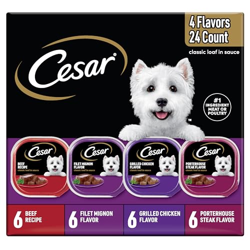 Cesar Wet Dog Food Classic Loaf in Sauce, Breakfast and