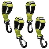 Gradient Fitness 4 Pieces Kayak Paddle Clip, Sup Paddleboard Keeper Paddle Clip Paddle Holder (Green)