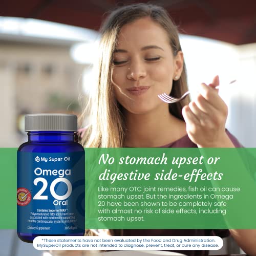 My Super Oil Omega 3 Burpless Fish Oil Supplement, 30 Soft Gels, 300% More Effective Than Omega 3 Fish Oil, Supports Healthy Cardiovascular System & Joint Health, Omega 20 Green Lipped Mussel Oil #TOP4