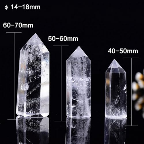Cristal de quartz transparent 60-70mm pointe naturelle - 4